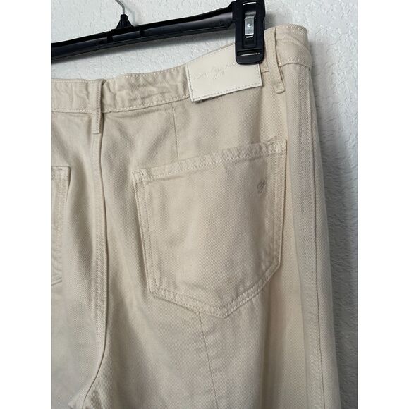 Carly Jean Los Angeles Jaymee Stone Vintage Wide Leg Jeans in Natural Size 9 - Picture 7 of 12
